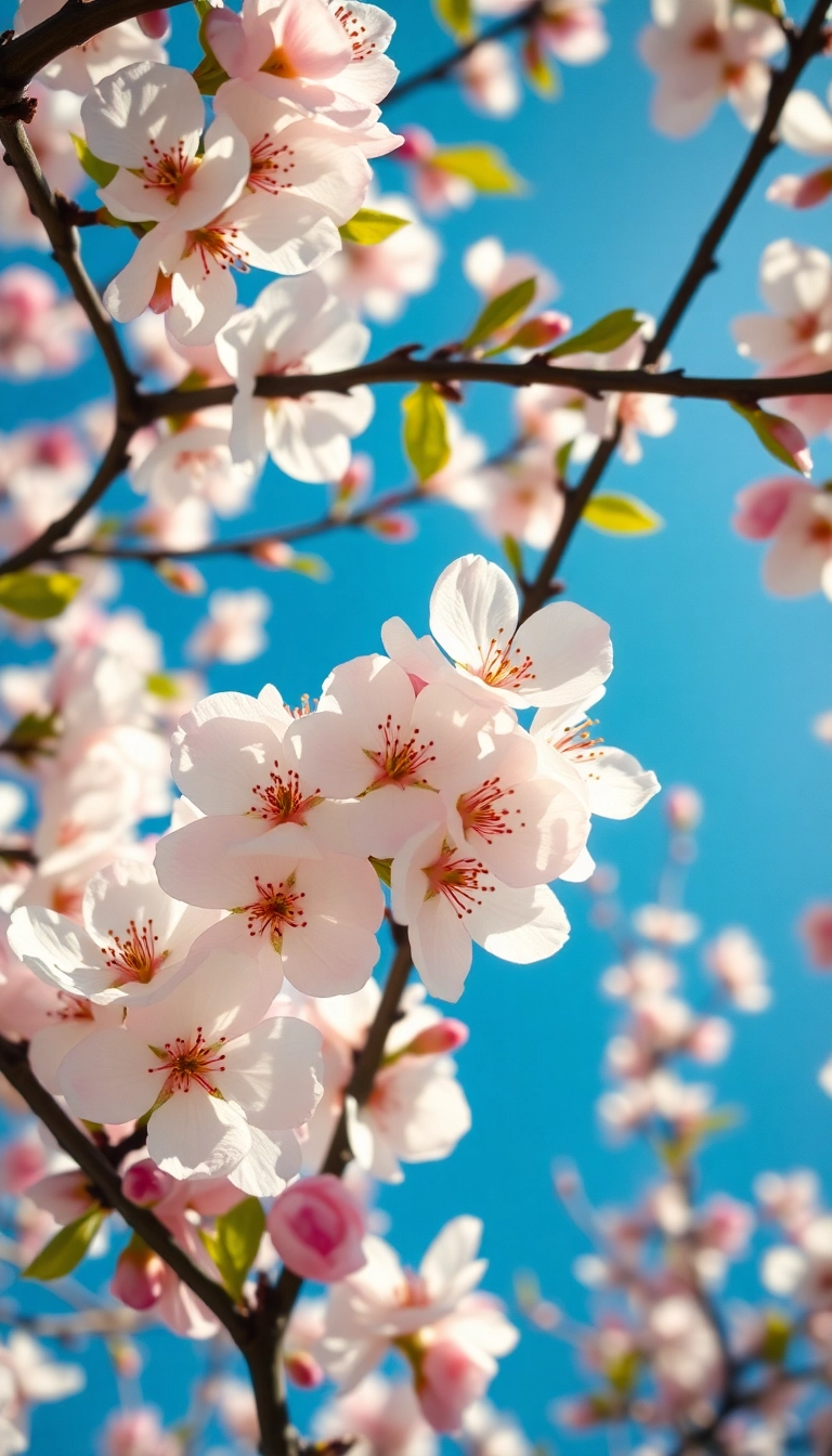 iPhone AI Blooming Apple Orchard Luxury Background Copyright-Free Stock Image